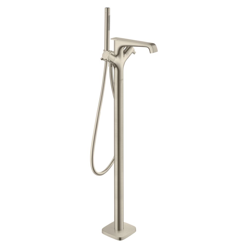 Hansgrohe AXOR Citterio E Thermostat de baignoire à montage au sol, 2 sorties, finition nickel brossé