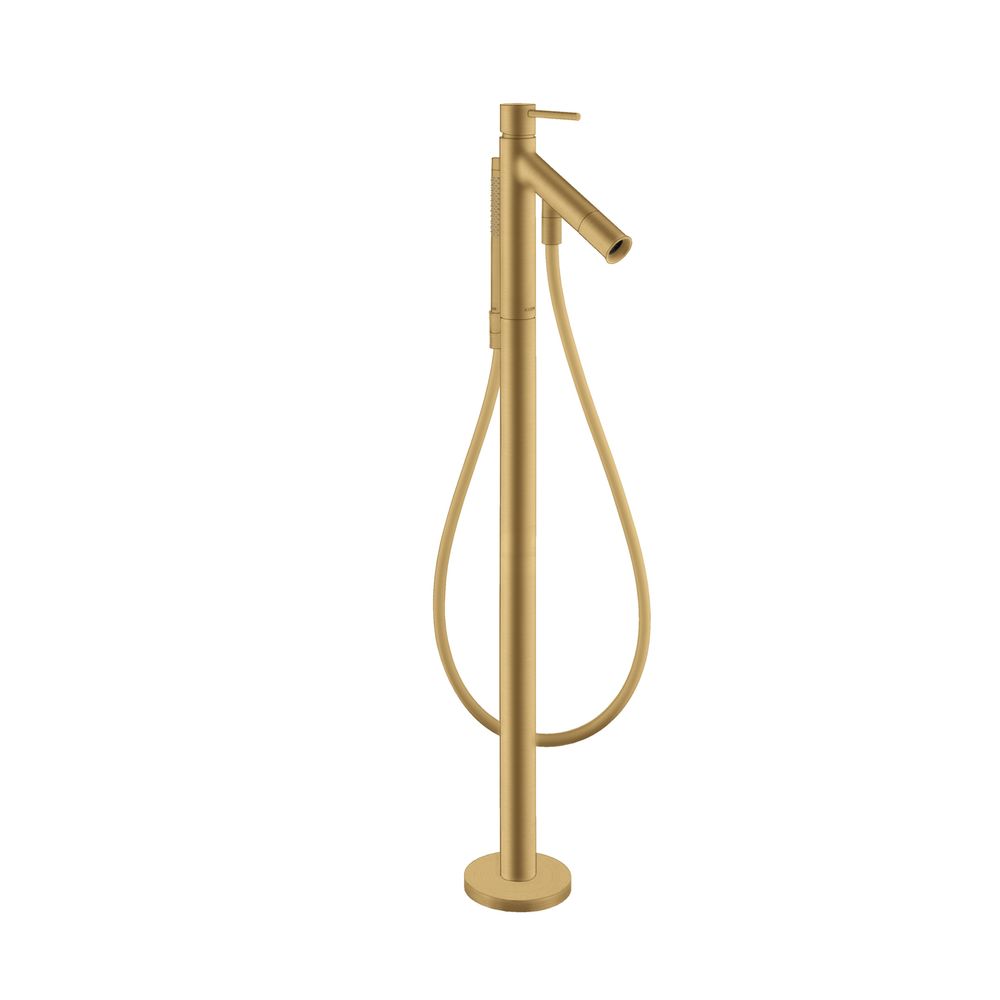 Hansgrohe AXOR Starck mitigeur de baignoire sur pied à levier unique, 18 l/min, poignée Pin, finition Brushed Gold Optic