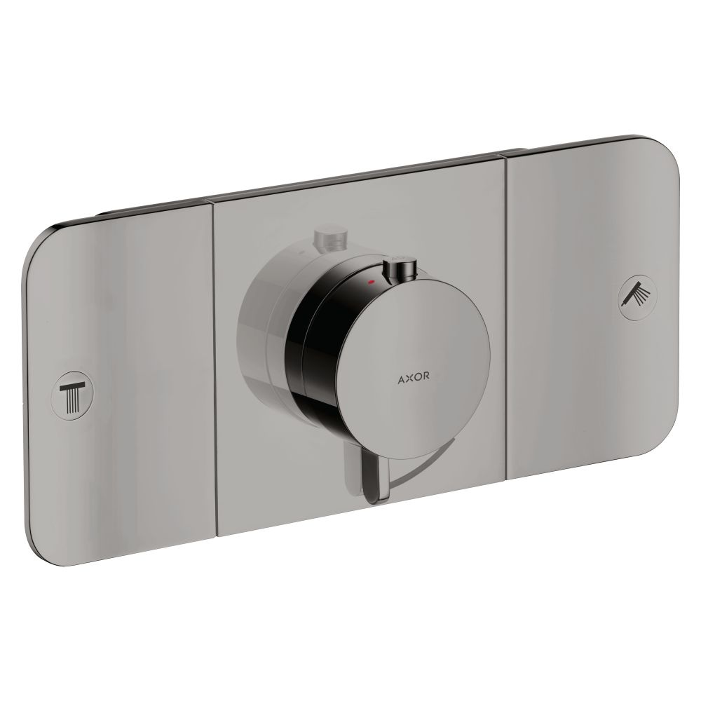 Hansgrohe AXOR One Module thermostatique encastré, 30 l/min, pour 2 consommateurs, finition Chrome noir poli