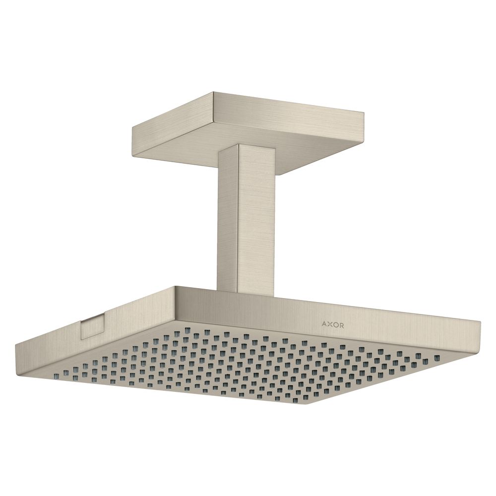 Pommeau de douche AXOR ShowerSolutions Hansgrohe, 12 l/min, 240x240 mm, 1 jet, montage au plafond, finition nickel brossé