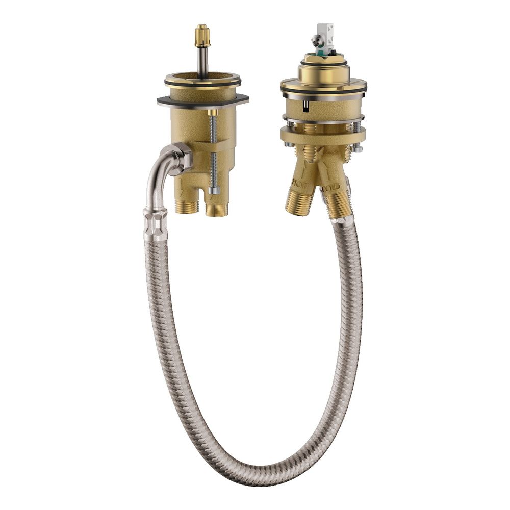 Hansgrohe corps de base pour robinetterie monocommande de bordure de baignoire 2 trous, référence 13159180