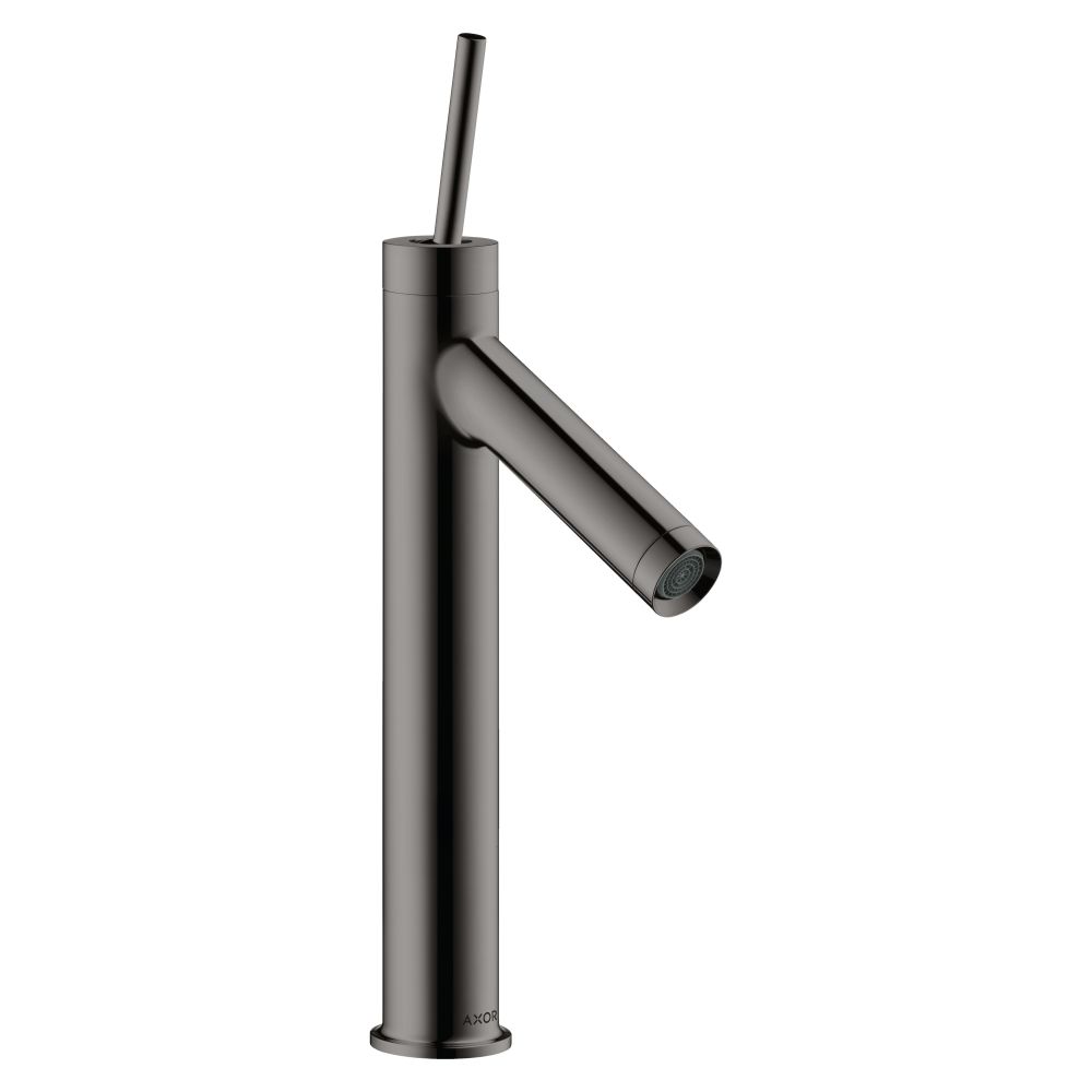 Mitigeur monocommande Hansgrohe AXOR Starck pour lavabo, 170 mm, 5 l/min, poignée Pin, garniture d'évacuation, chrome noir poli