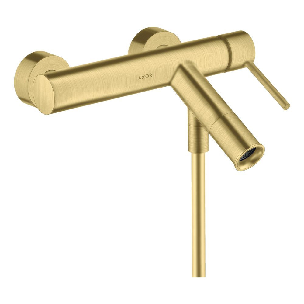 Hansgrohe AXOR Starck Mélangeur monocommande pour baignoire surélevé, 18 l/min, poignée en forme de ping, laiton brossé