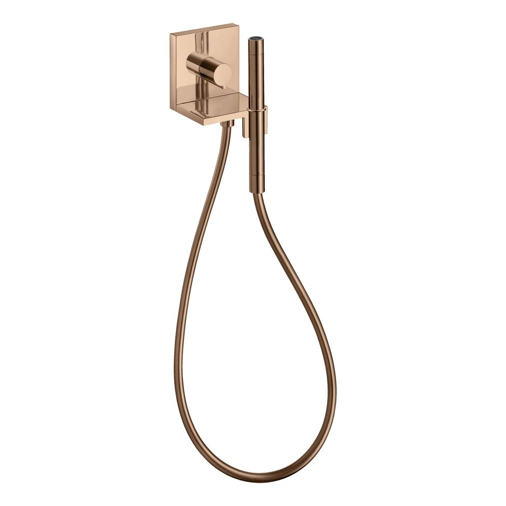 Module de douchette Hansgrohe AXOR ShowerSolutions 120x120 mm, encastré, 14,5 l/min, design carré, Polished Red Gold