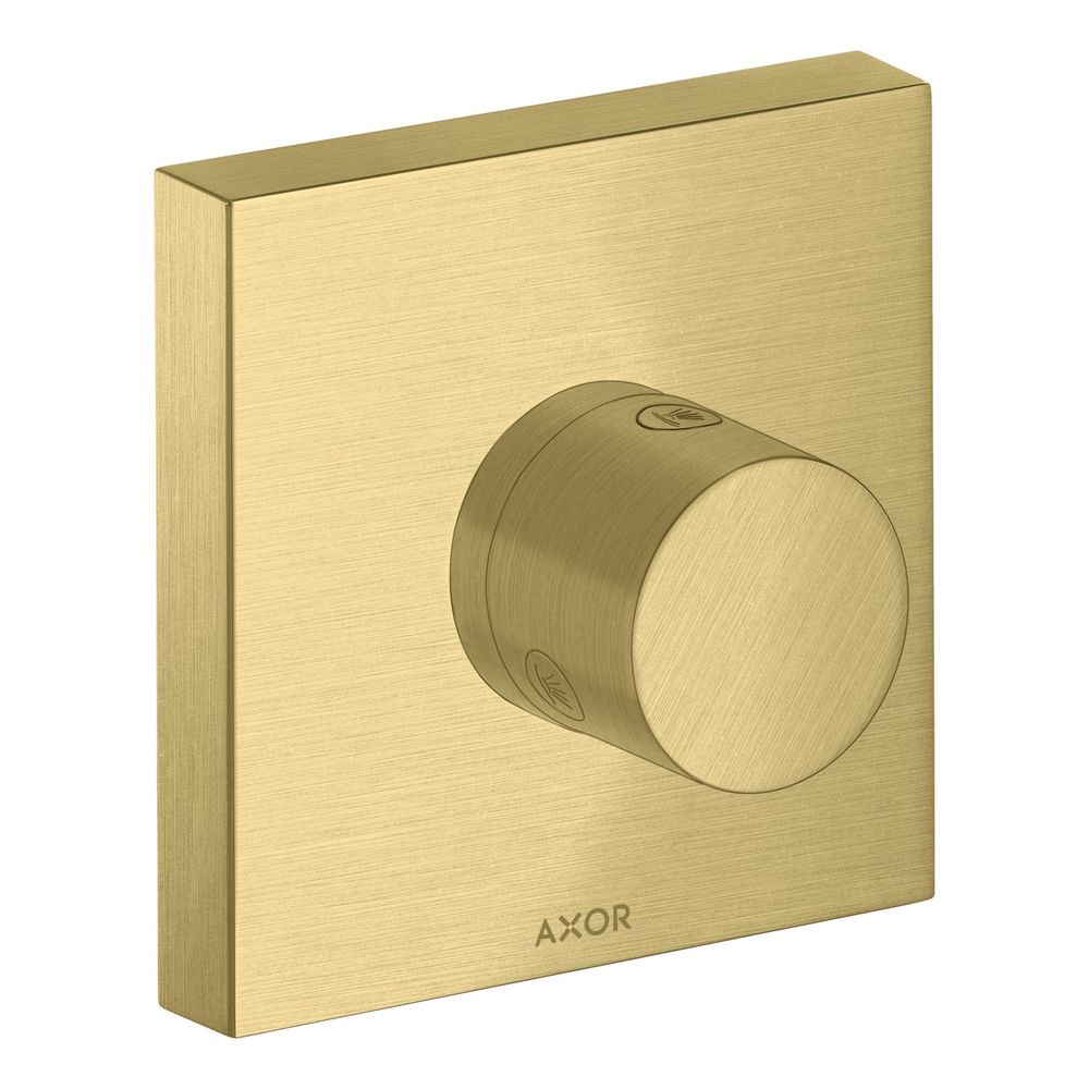 Vanne d'arrêt et de commutation Hansgrohe AXOR ShowerSolutions Trio/Quattro 120x120 mm, encastrée, laiton brossé