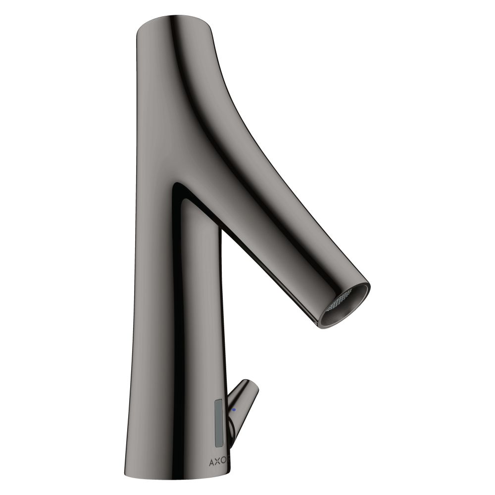 Mélangeur électronique pour lavabo Hansgrohe AXOR Starck Organic, 5 l/min, régulation de température, batterie, finition Polished Black Chrome