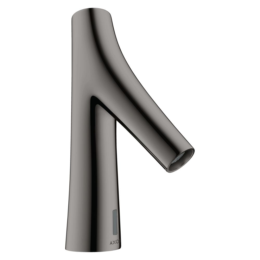 Mélangeur électronique pour lavabo Hansgrohe AXOR Starck Organic, 5 l/min, préréglage de température, batterie, finition Polished Black Chrome