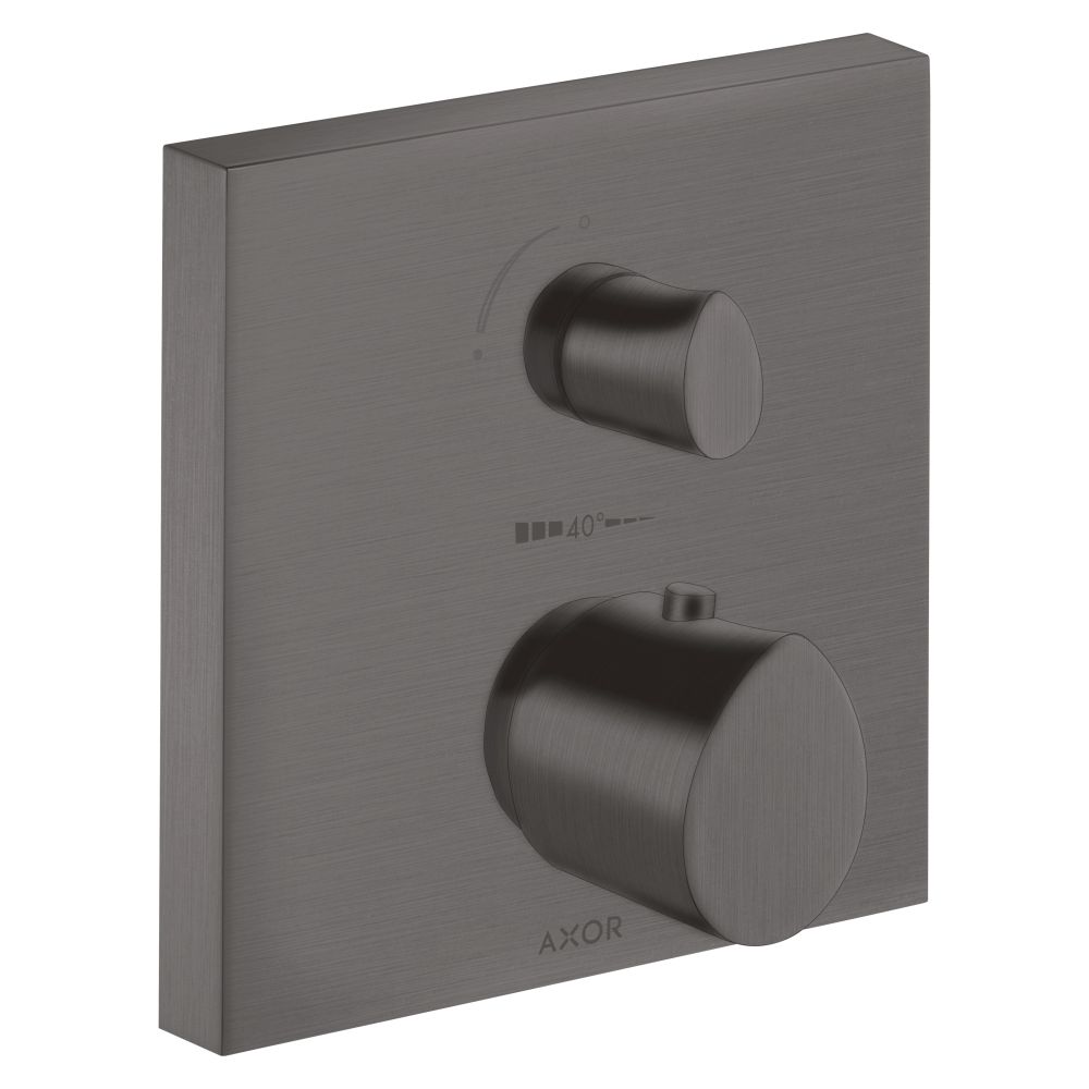 Hansgrohe AXOR Starck Organic Thermostat encastré, 29 l/min, vanne de commutation et de distribution, Chrome brossé noir
