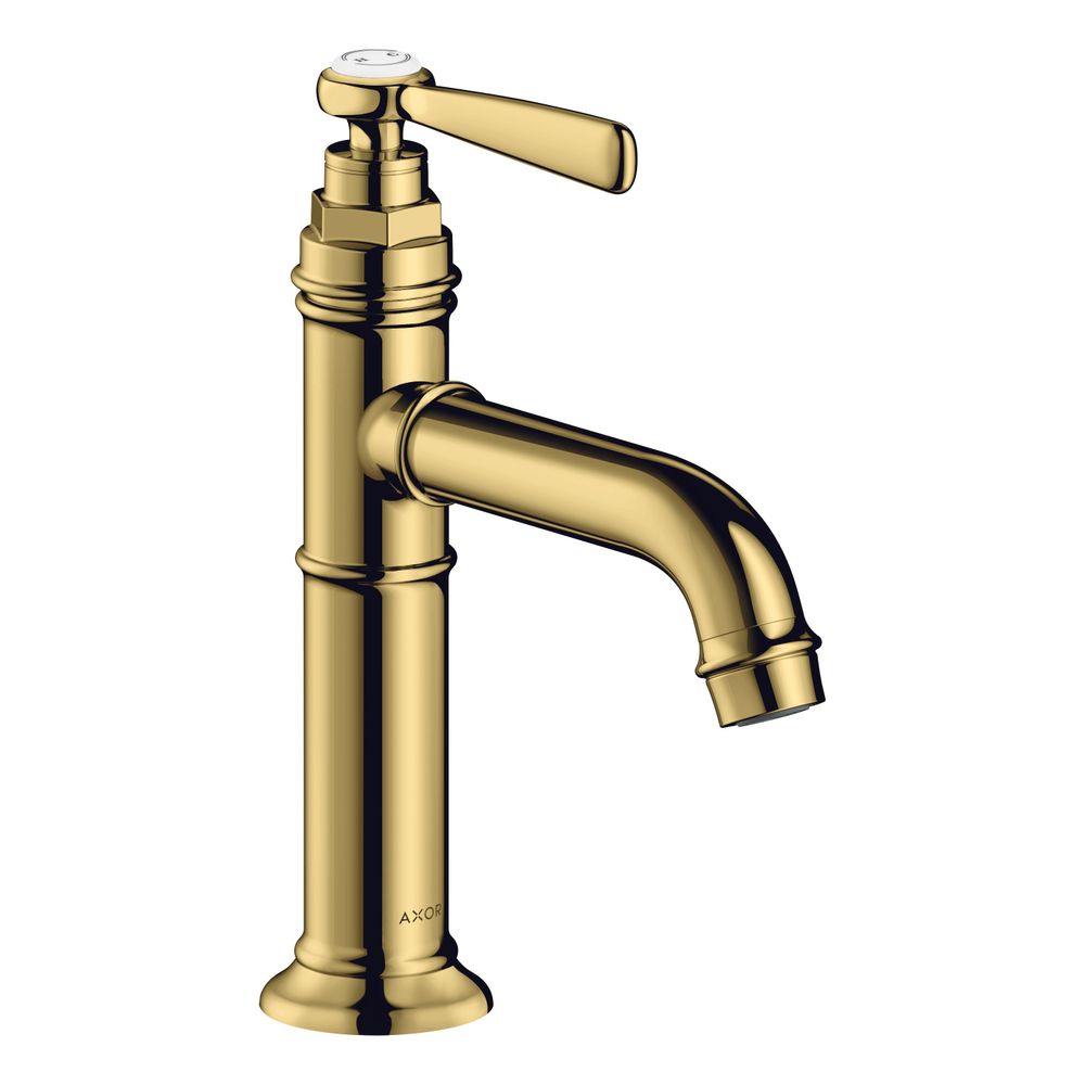 Mitigeur monocommande Hansgrohe AXOR Montreux pour lavabo, 100 mm, débit 5 l/min, finition Or poli