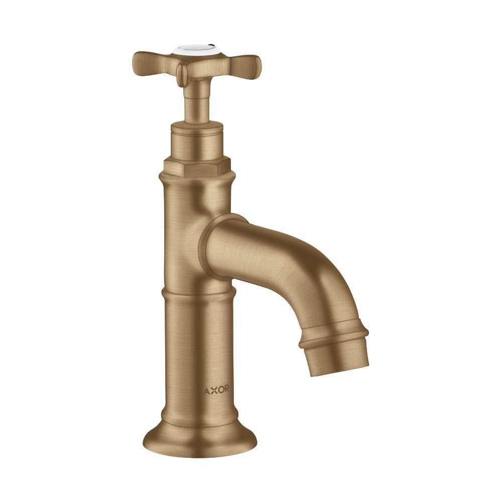 Robinetterie de sol Hansgrohe AXOR Montreux 50 mm, 5 l/min, poignée en croix sans évacuation, bronze brossé