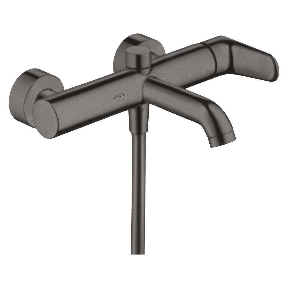 Mélangeur monocommande AXOR Citterio M pour baignoire Hansgrohe, montage apparent, système de mélange céramique, 2 consommateurs, finition Chrome brossé noir