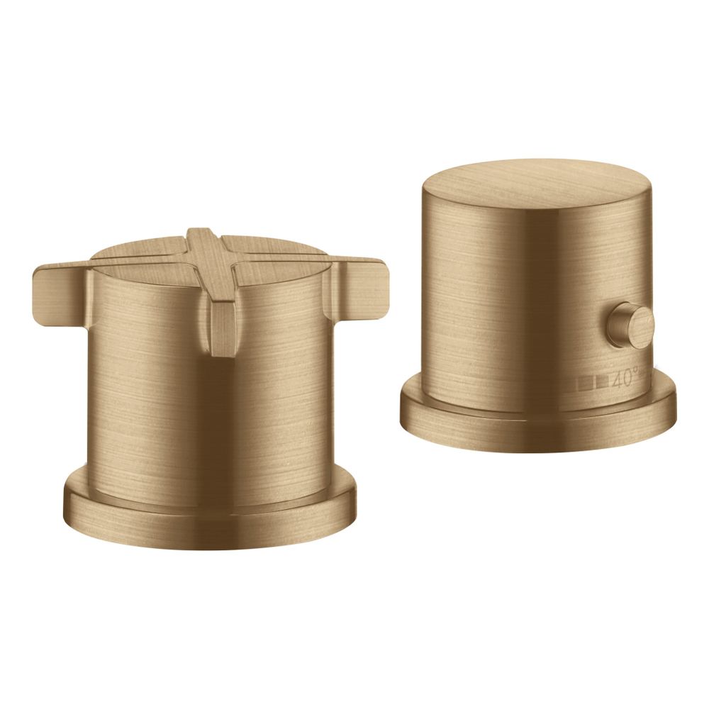 Robinetterie de bain thermostatique AXOR Citterio E, montage sur bord de baignoire, DN 15, Bronze brossé