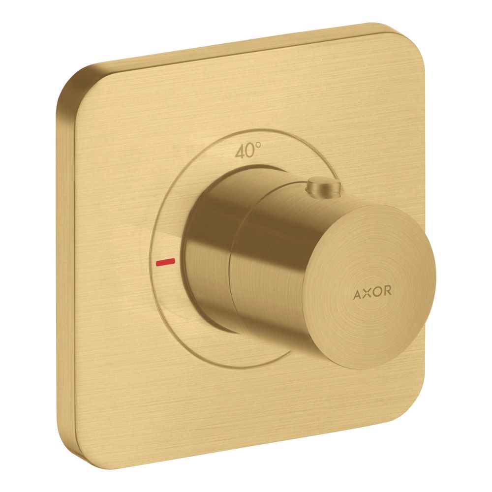 Thermostat Hansgrohe AXOR Citterio E pour installation encastrée, 120x120 mm, DN 20, finition Or brossé