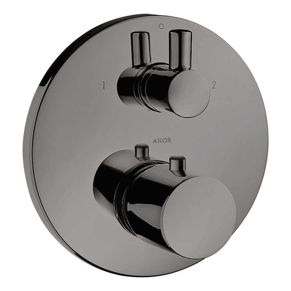 Hansgrohe AXOR Uno Thermostat encastré, 29 l/min, vanne d'arrêt et de commutation, Chrome noir poli