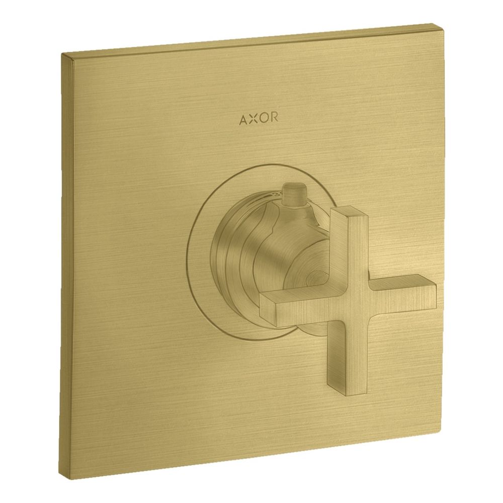 Hansgrohe AXOR Citterio Thermostatique HighFlow encastré, 59 l/min, poignée en croix, laiton brossé