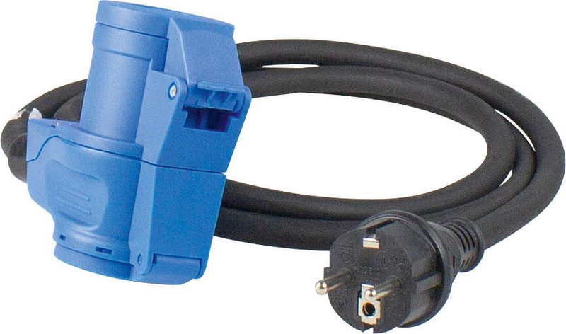 Câble rallonge camping as-Schwabe, 1,50 m, noir
