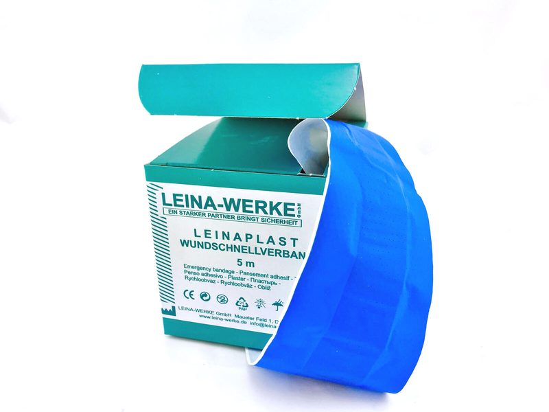 LEINA-WERKE Ruban adhésif médical 6 cm x 5 m bleu détectable