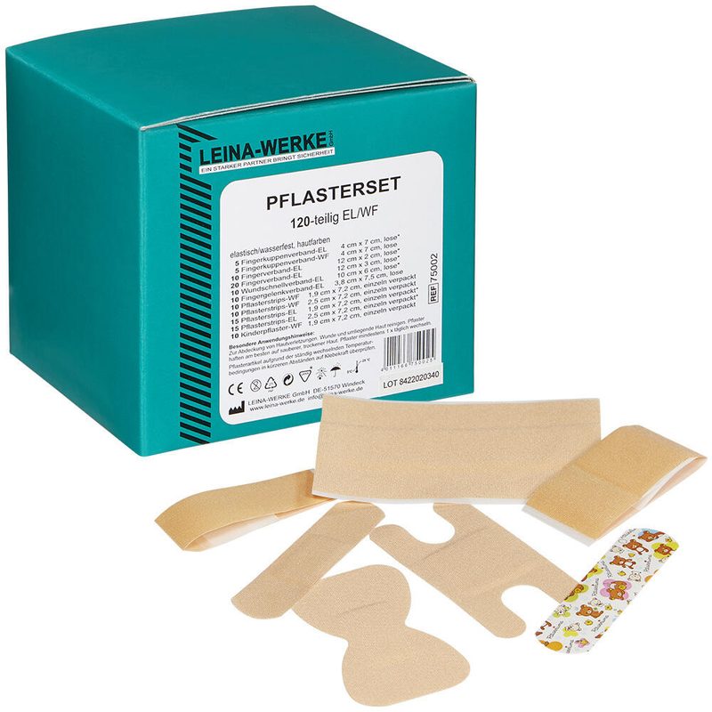 LEINA-WERKE Kit de pansements 1 set = 120 pièces — lot de 120 pièces