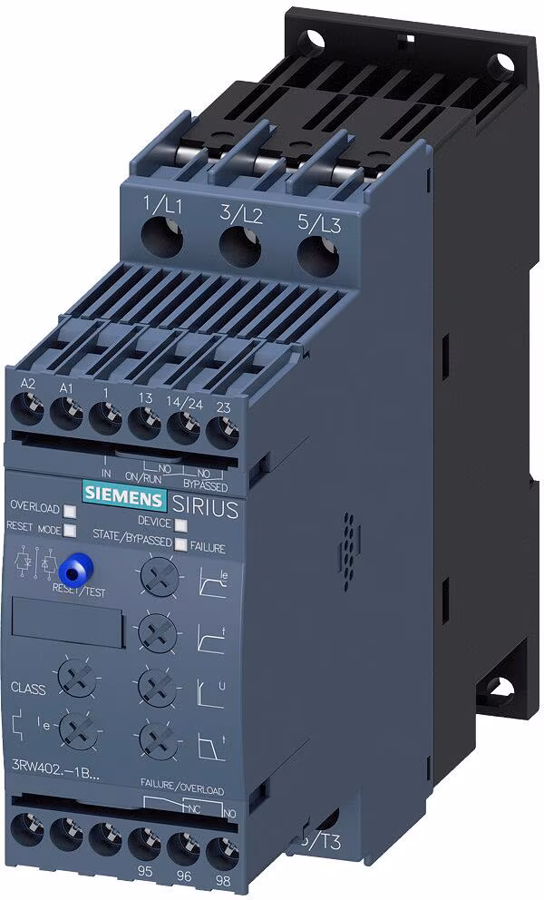 Démarreur progressif SIRIUS Siemens 3RW4027-1BB14 S0 32 A, 15 kW/400 V, 40 °C AC 200-480 V, AC/DC 110-230 V bornes à vis