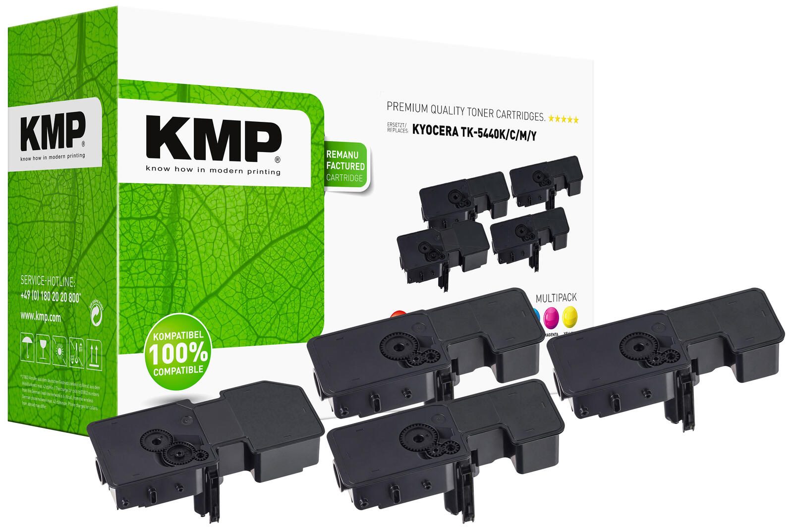 Set de 4 cartouches toner compatible KYOCERA TK-5440K/C/M/Y (Noir, Cyan, Magenta, Jaune)