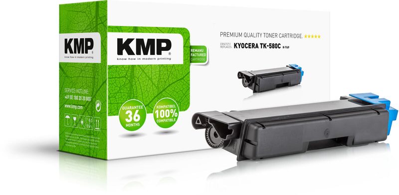KMP Toner K-T49 cyan compatible avec KYOCERA TK-580C