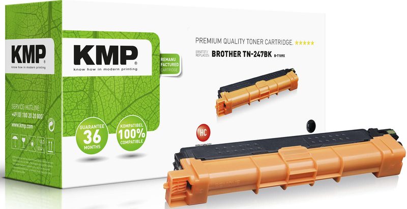 Cartouche de toner KMP B-T109X noir compatible avec brother TN-247 BK