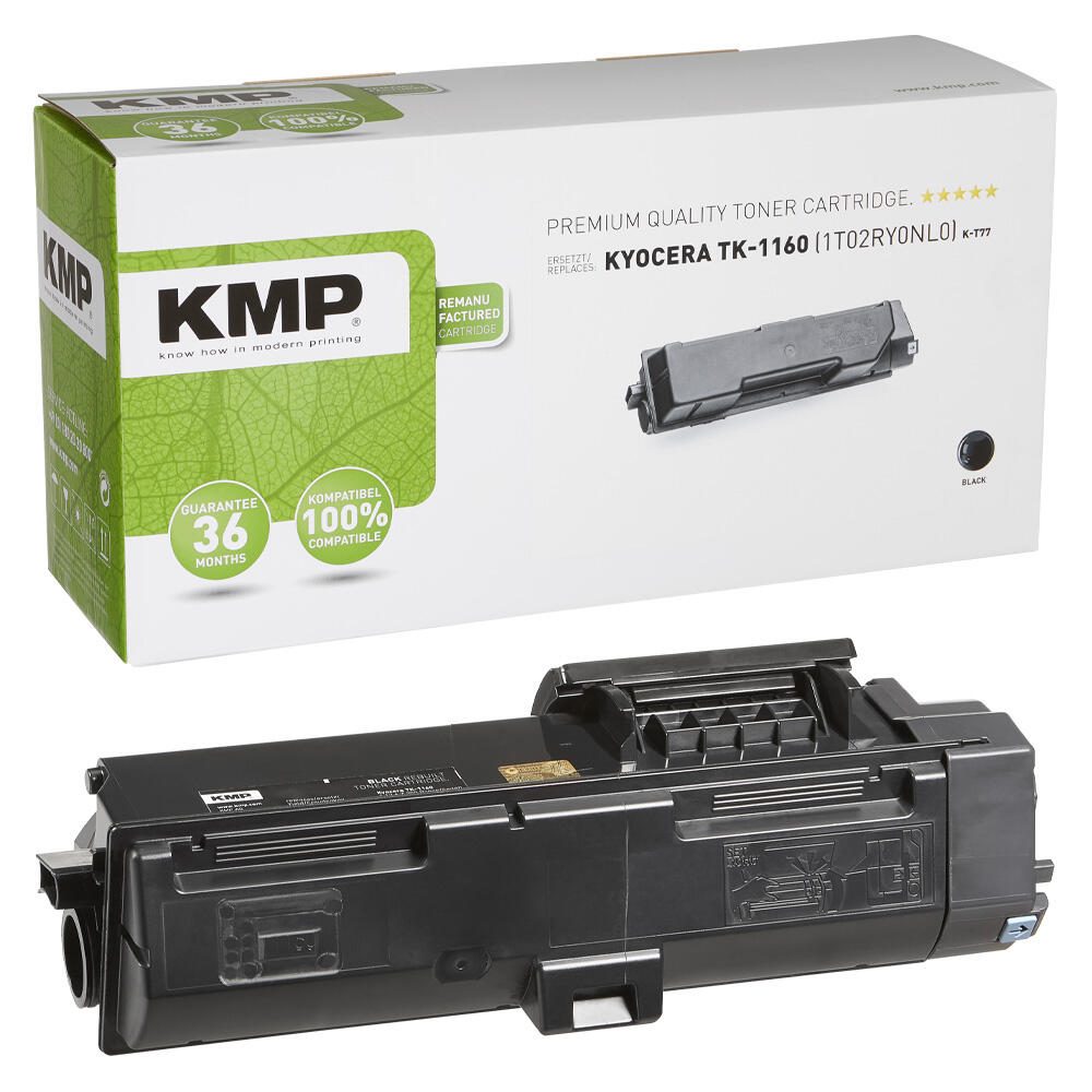 Cartouche de toner KMP K-T77 noir compatible avec KYOCERA TK-1160