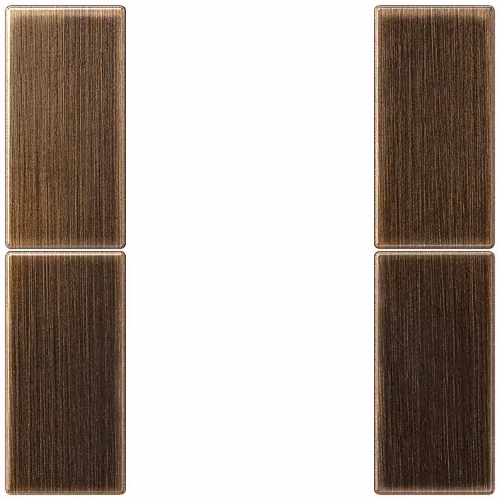 Jeu de touches 2 touches, complet, laiton antique, LS 990 & LS design, Jung ME2502TSAAT