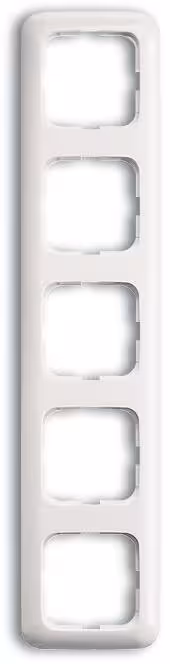 Busch-Jaeger 2515-214 Cadre de finition, Reflex SI, cadre 5 places, blanc alpin (2CKA001725A0969)