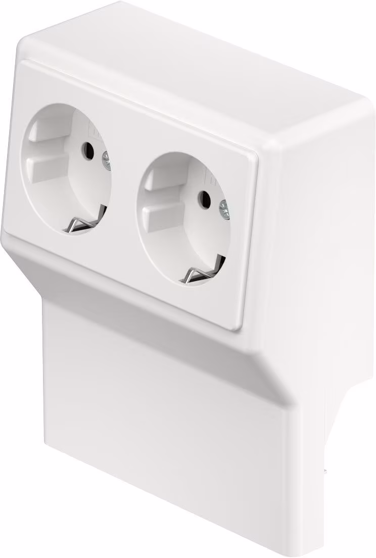 Support d'appareils OBO Bettermann SL2GT5070rws, 2 prises, blanc pur (6132245)