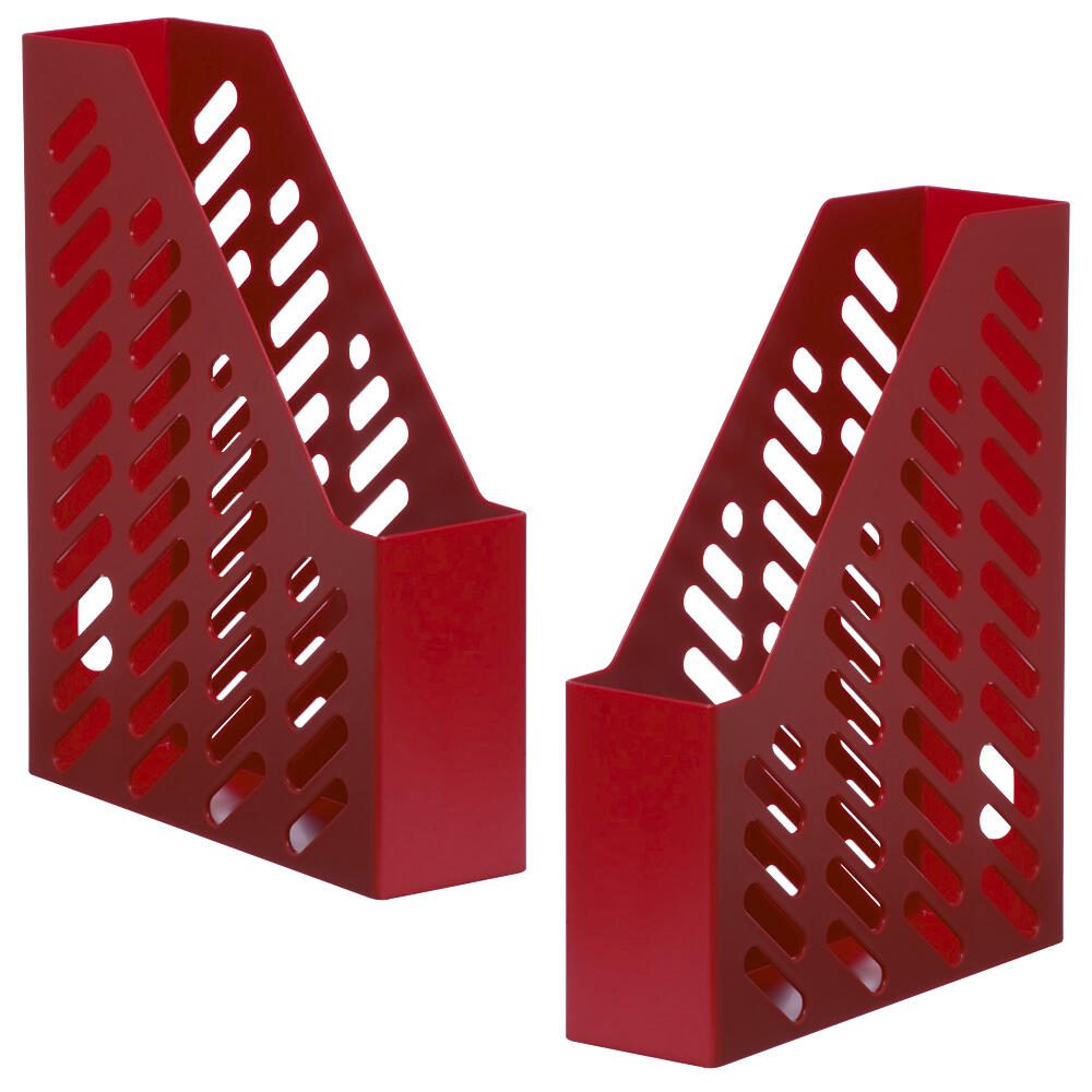 HAN Stehsammler Klassik antistatique, plastique sans métaux lourds rouge, DIN A4 Lot = 2 pièces — lot de 2 pièces