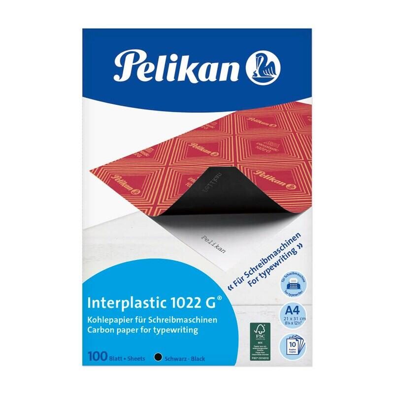 Papier carbone Pelikan Interplastic 1022G, DIN A4 noir, 100 feuilles