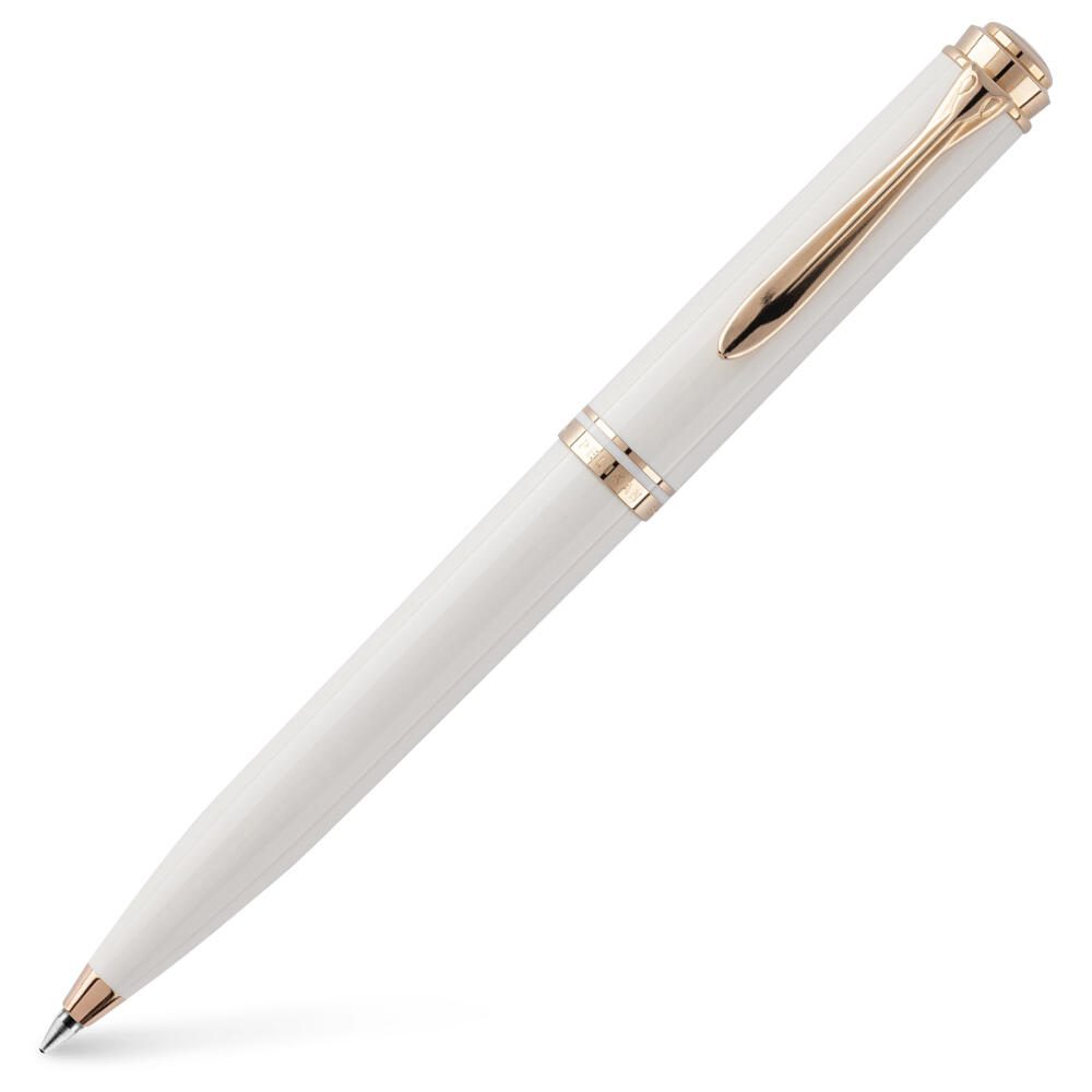 Stylo à bille Pelikan Souverän K600 blanc pointe 0,6 mm encre noire