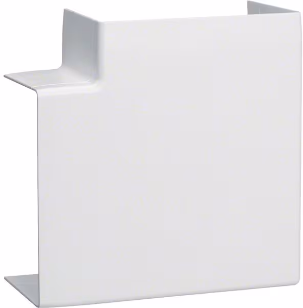 Équerre plate de raccordement Hager LFF6011059016, en forme de capot, sans halogène, pour canal de pose LF/LFF/LFH 60x110 mm, blanc trafic