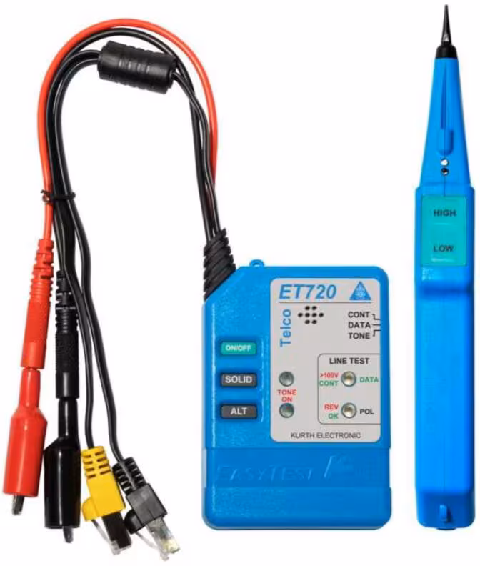 Gossen D170C KE701 Kit de recherche de câbles Telco avec Easytest720, Probe410, pince, étui (7012169)