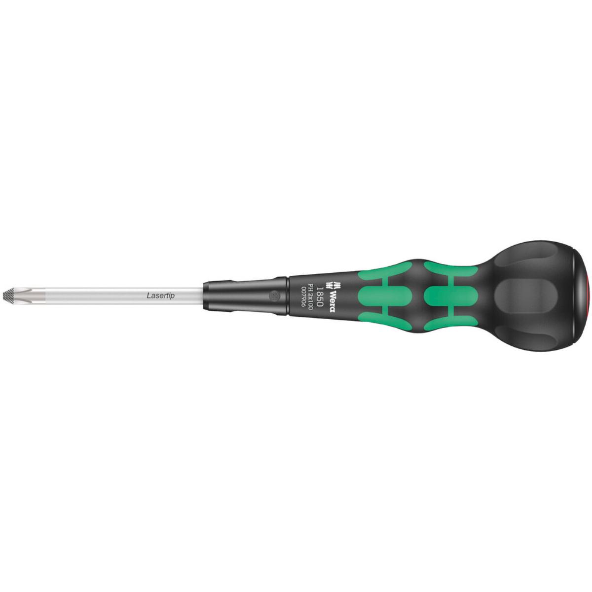 Tournevis Wera 1850 PH Kraftform Ball-Grip, PH 3 x 150 mm