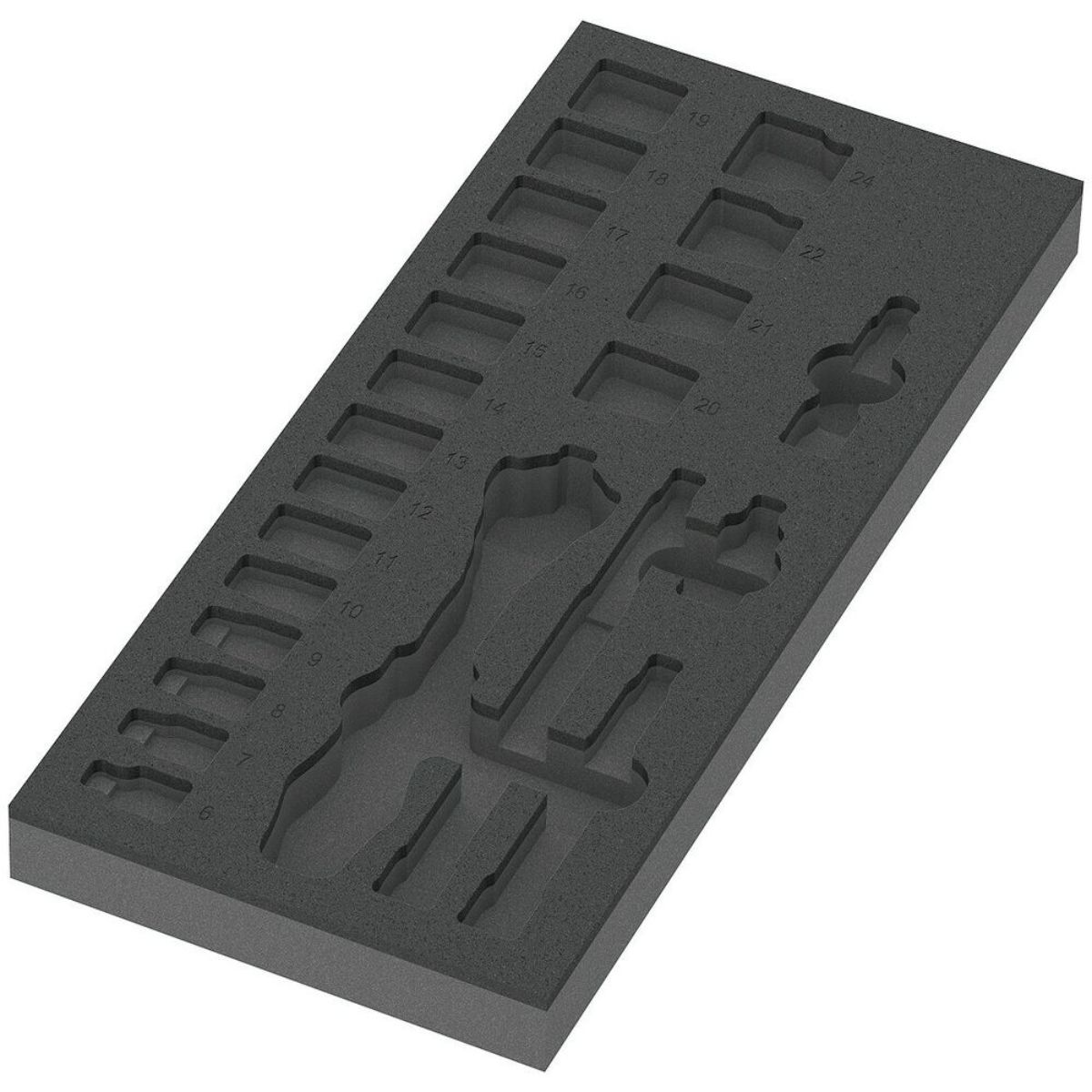 Wera 9821 Insert en mousse 8000 B Zyklop Douille 3/8" Set 1, sans outil