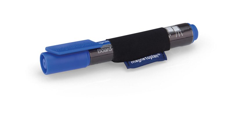 magnetoplan Porte-stylos magnétique 3,0 x 4,6 x 0,2 cm noir 1 pack = 4 pièces — lot de 4 pièces