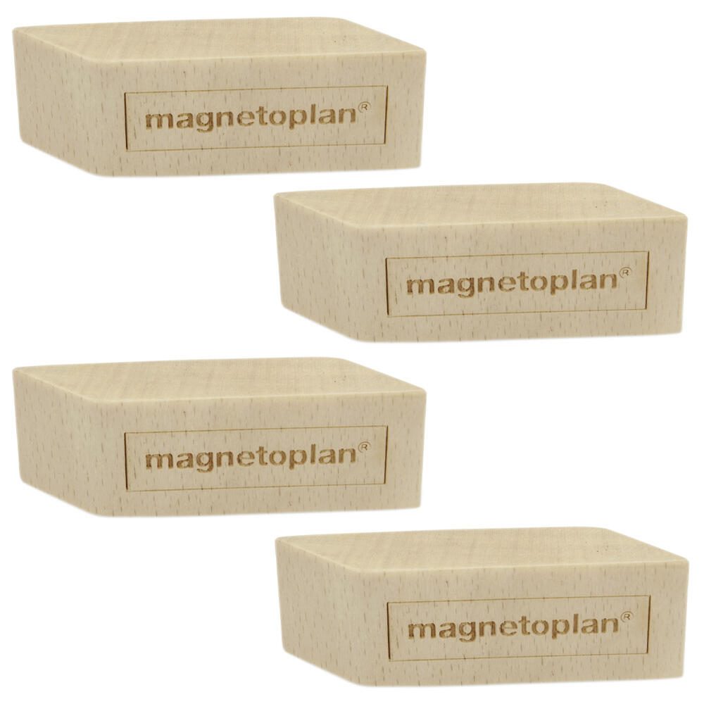 magnetoplan Magnete 6,0 x 2,0 x 1,3 bouleau 1 pack = 4 pièces — lot de 4 pièces