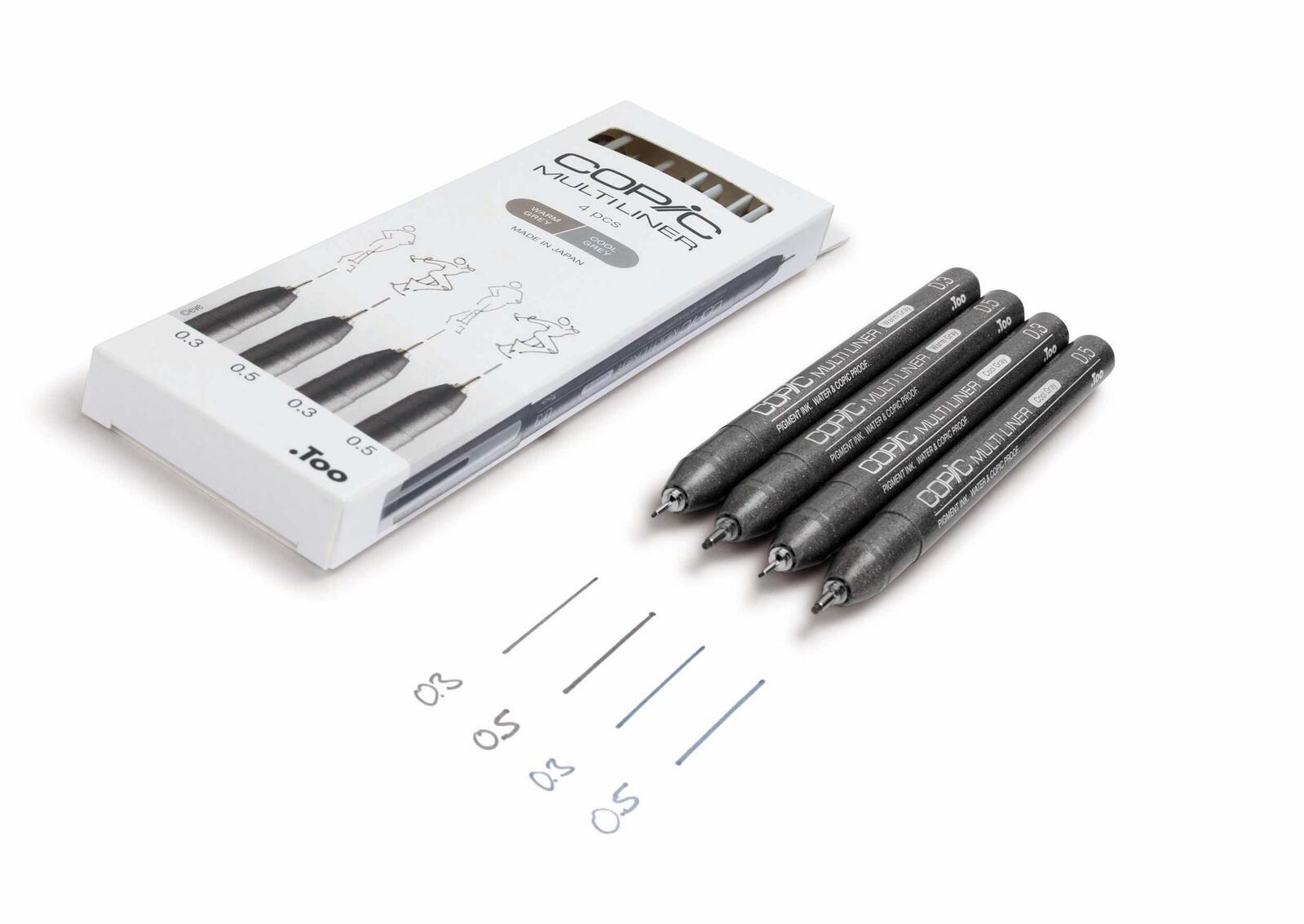 COPIC® Multiliner Fineliner — lot de 4 pièces