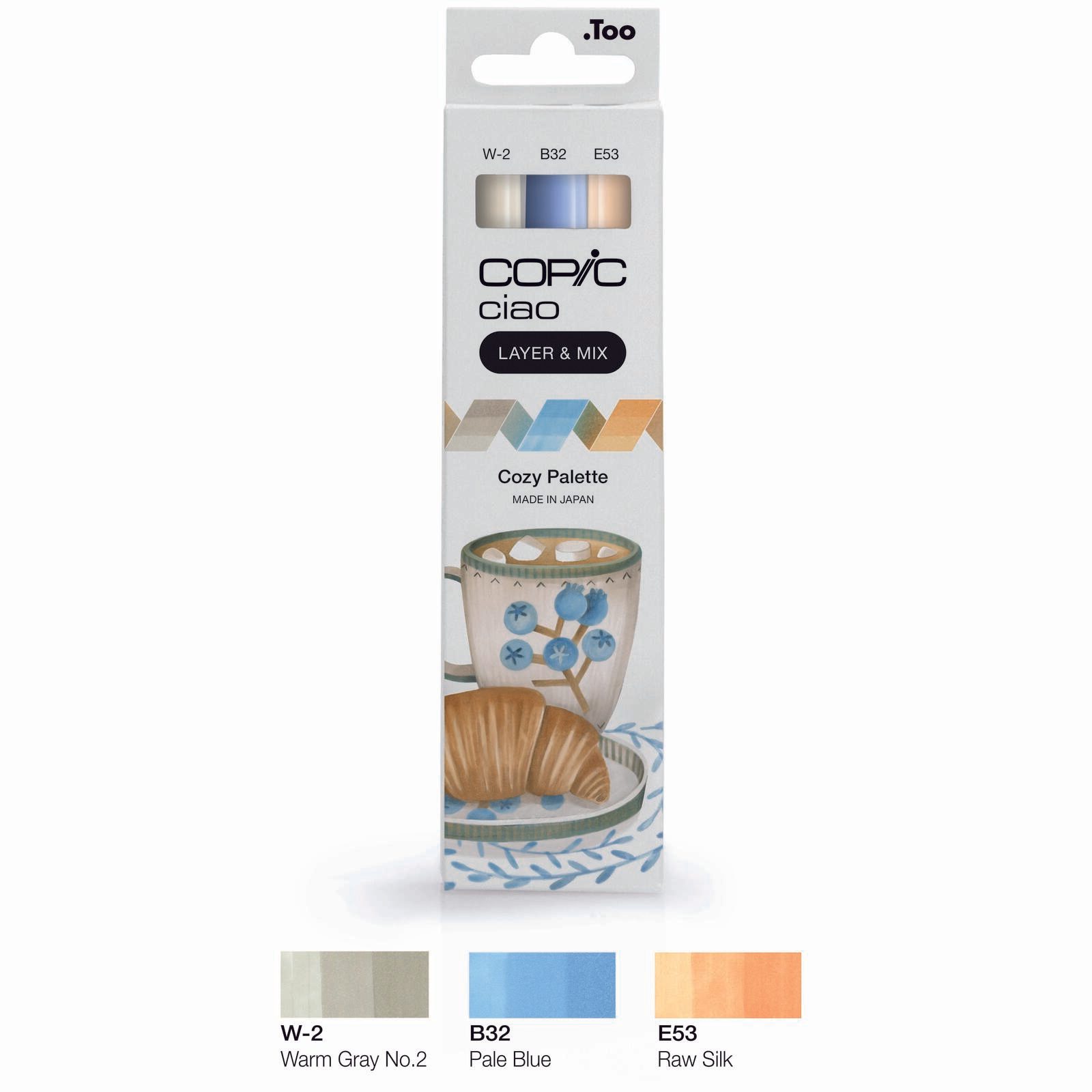 COPIC® Set de marqueurs Layout Ciao Cozy Palette 1,0 + 6,0 mm couleurs triées 1 pack = 3 pièces — lot de 3 pièces