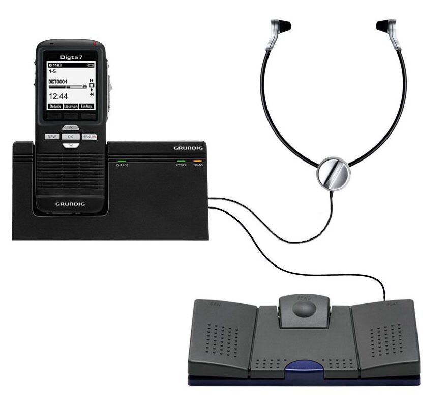 GRUNDIG Digta 7 Stand-alone Kit ensemble dictaphone numérique 2 Go