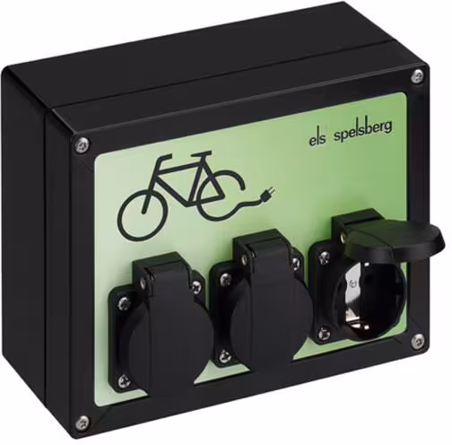 Spelsberg TG BCS 3 Station de charge E-Bike IP44, IK08, classe de protection II, 400V AC, sans halogène, noir (20003001)