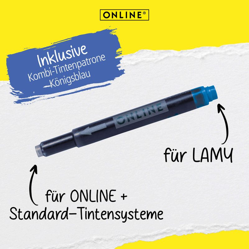 ONLINE® Campus Rosegold Tintenroller 0.7 mm Bleu