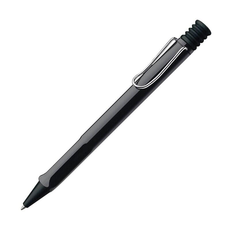 Stylo à bille LAMY Safari noir brillant, couleur d'écriture : noir