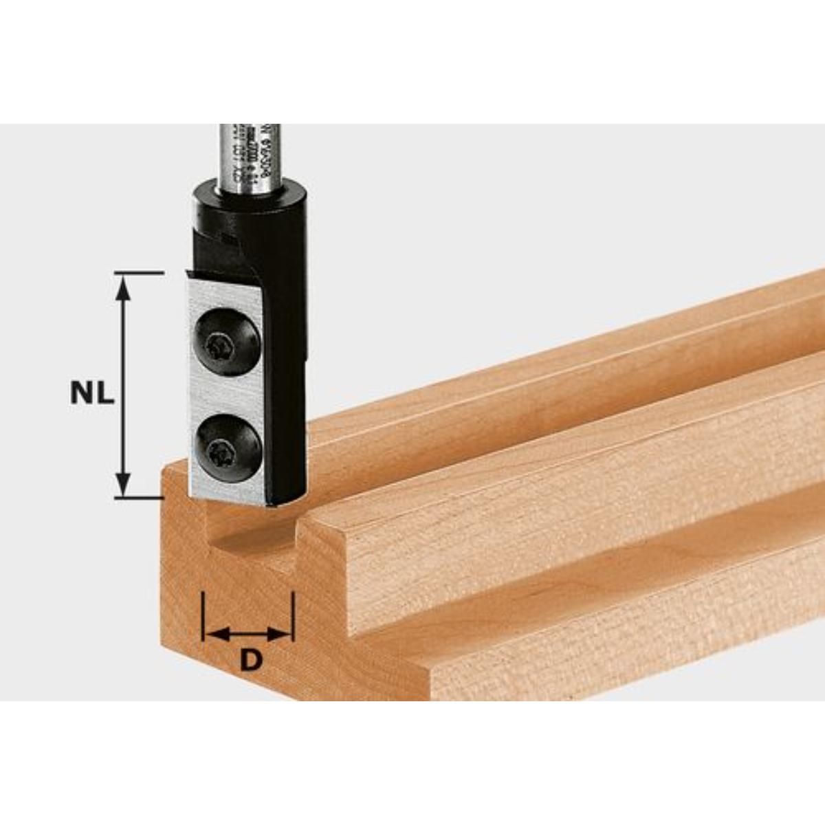 Festool Fraise à rainurer à plaquettes amovibles HW S8 D8/20 WP Z1