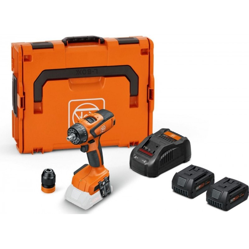 Perceuse-visseuse 4 vitesses sans fil Fein ASCM 18 QSW AS Set 5 Ah, 2x 5,0 Ah et chargeur