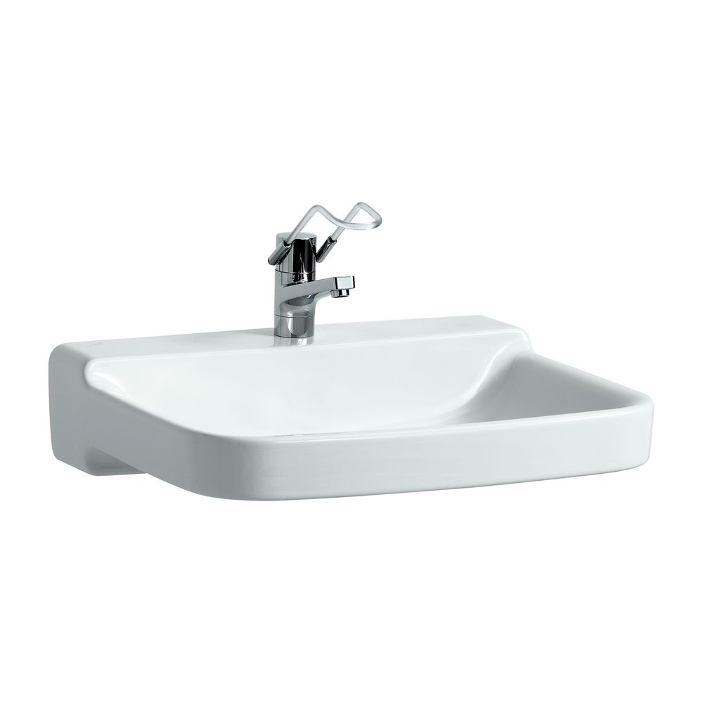 Vasque accessible LAUFEN Pro Liberty 550x653x160mm, avec 1 trou de robinetterie, sans trop-plein, canal de trop-plein fermé en bas, blanc