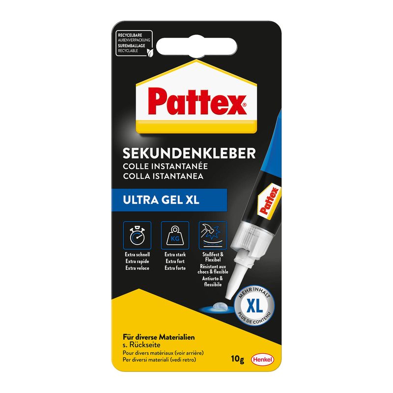 Pattex Colle Cyanoacrylate Ultra Gel 10g incolore Tube