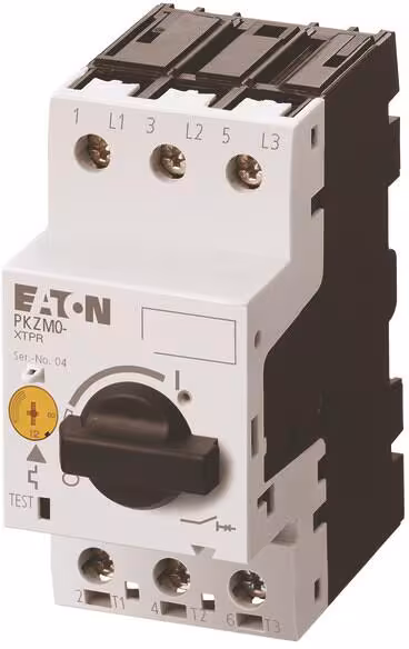 Interrupteur magnétothermique Eaton PKZM0-1, 3 pôles, Ir = 0,63 - 1 A, connexion par vis